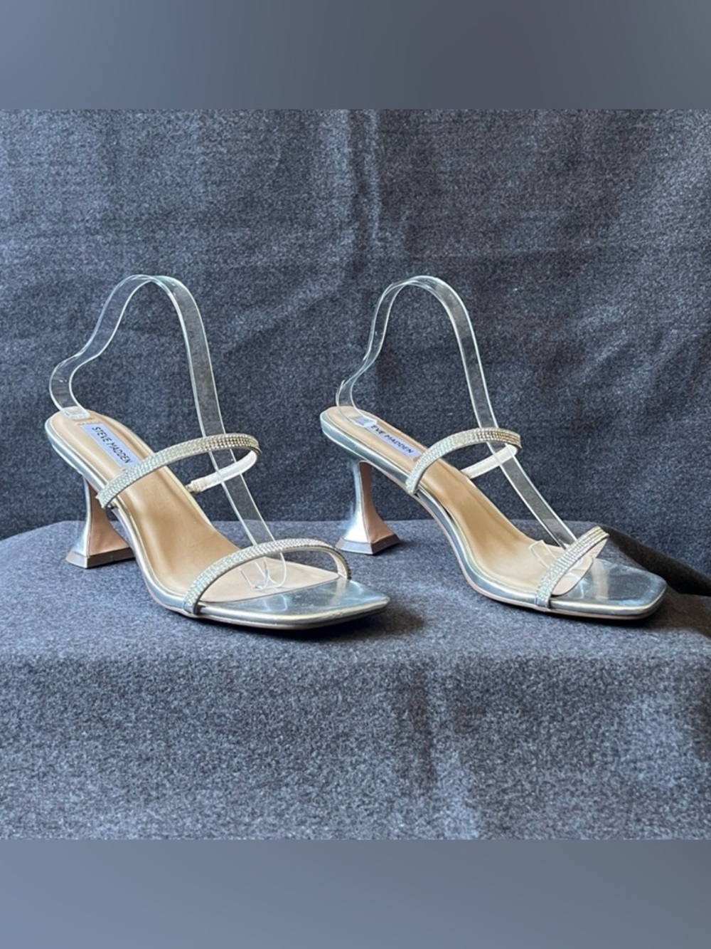 Steve Madden Metallic Silver Heels